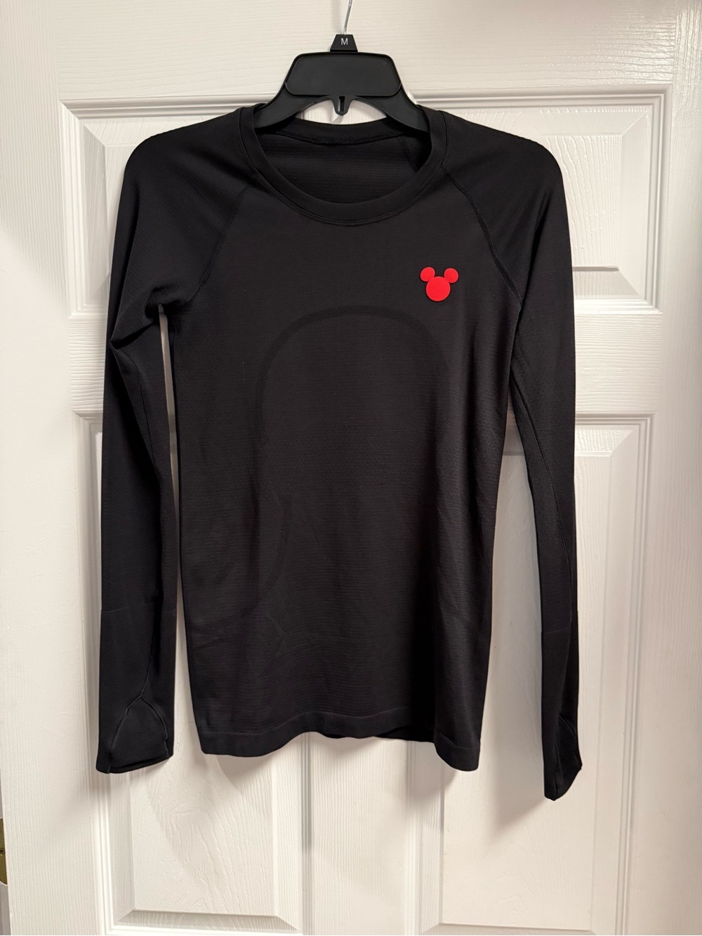 Disney lululemon athletica Black Long-Sleeve Top with Red Mickey Icon size 6